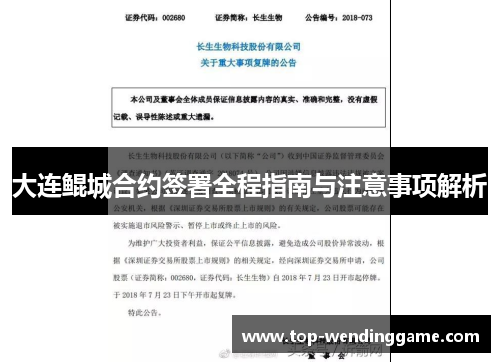 大连鲲城合约签署全程指南与注意事项解析