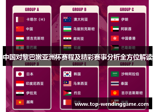 中国对黎巴嫩亚洲杯赛程及精彩赛事分析全方位解读