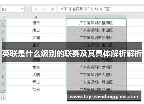 英联是什么级别的联赛及其具体解析解析